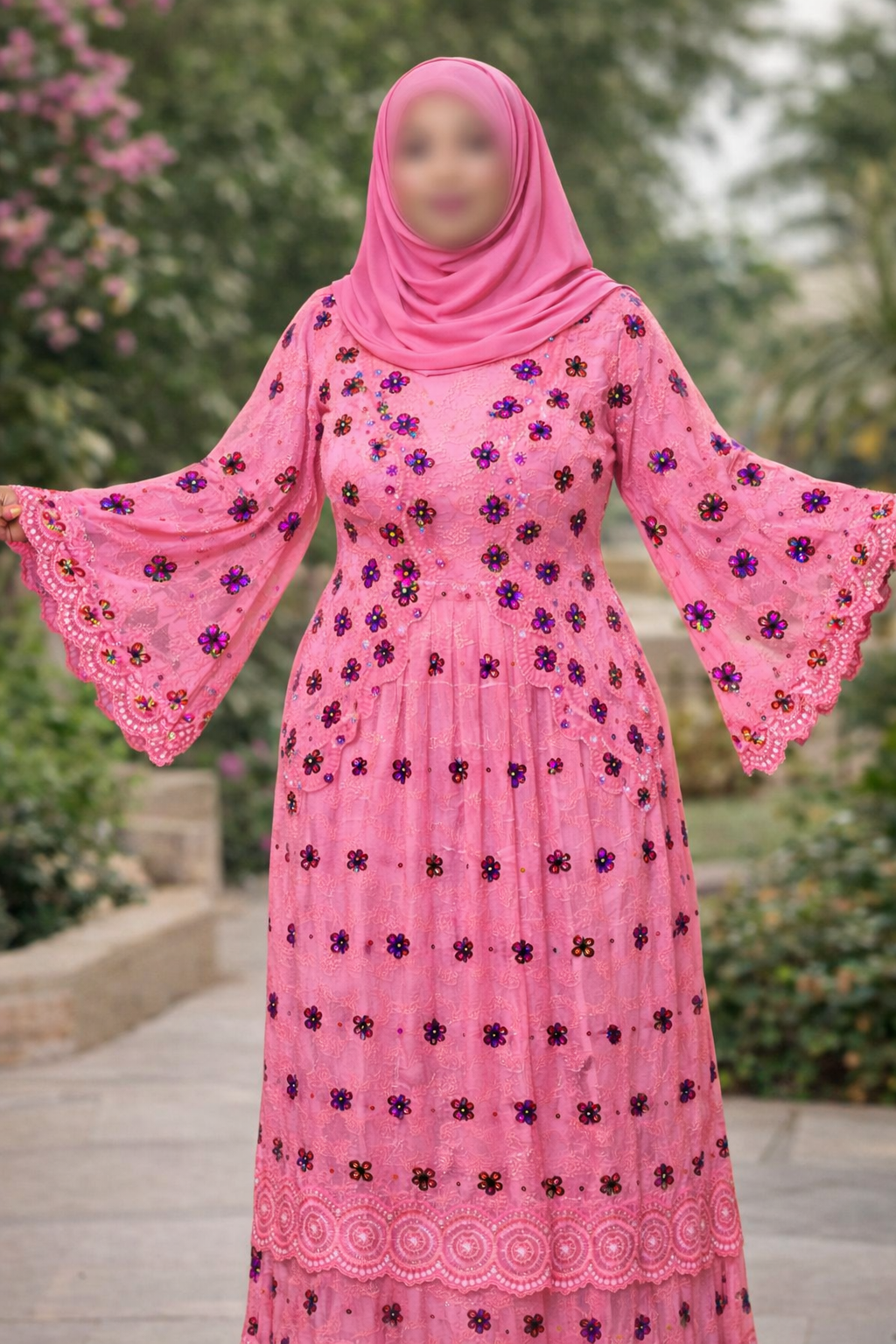 Brodé Lafaya plissé